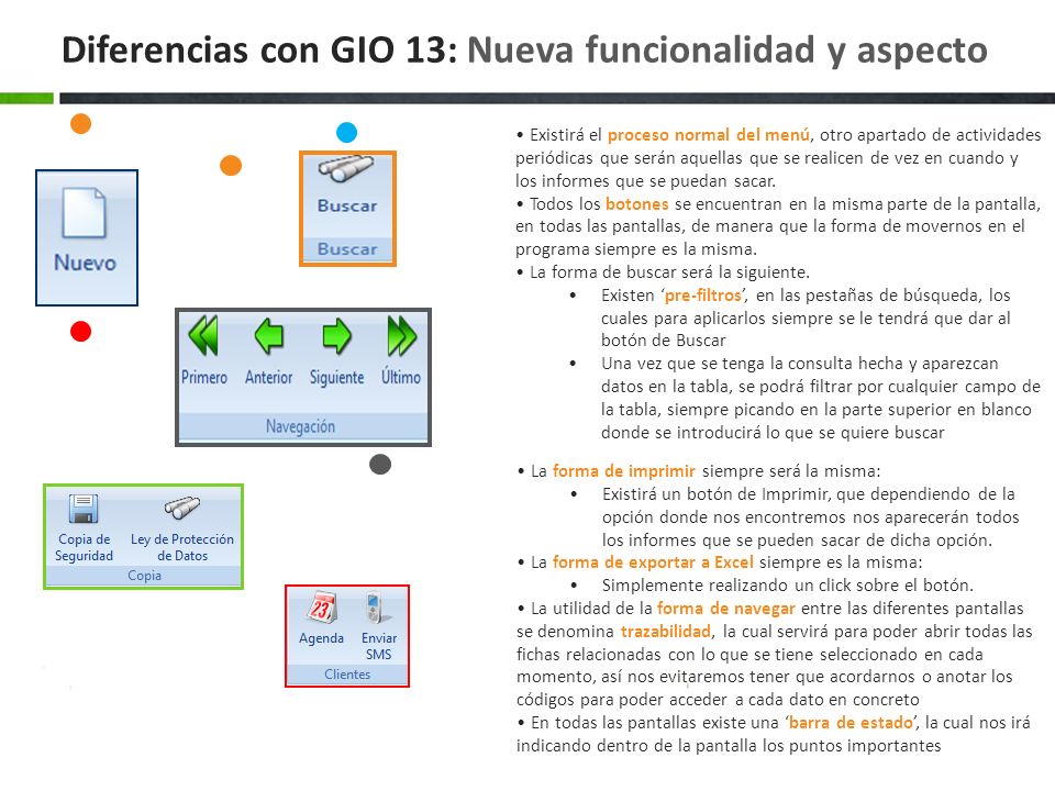 Diferencias con GIO 13: Nueva funcionalidad y aspecto