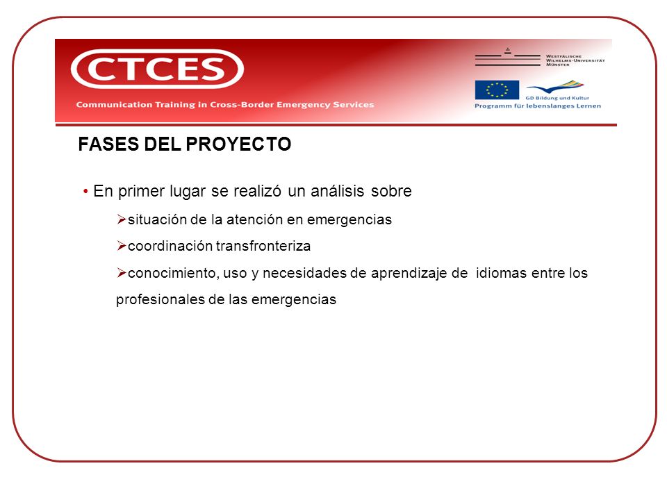 FASES DEL PROYECTO En primer lugar se realizó un análisis sobre