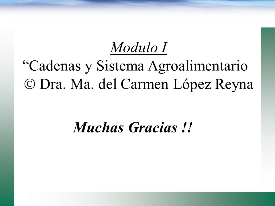 Cadenas y Sistema Agroalimentario  Dra. Ma. del Carmen López Reyna