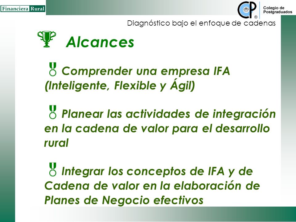 Alcances Comprender una empresa IFA (Inteligente, Flexible y Ágil)
