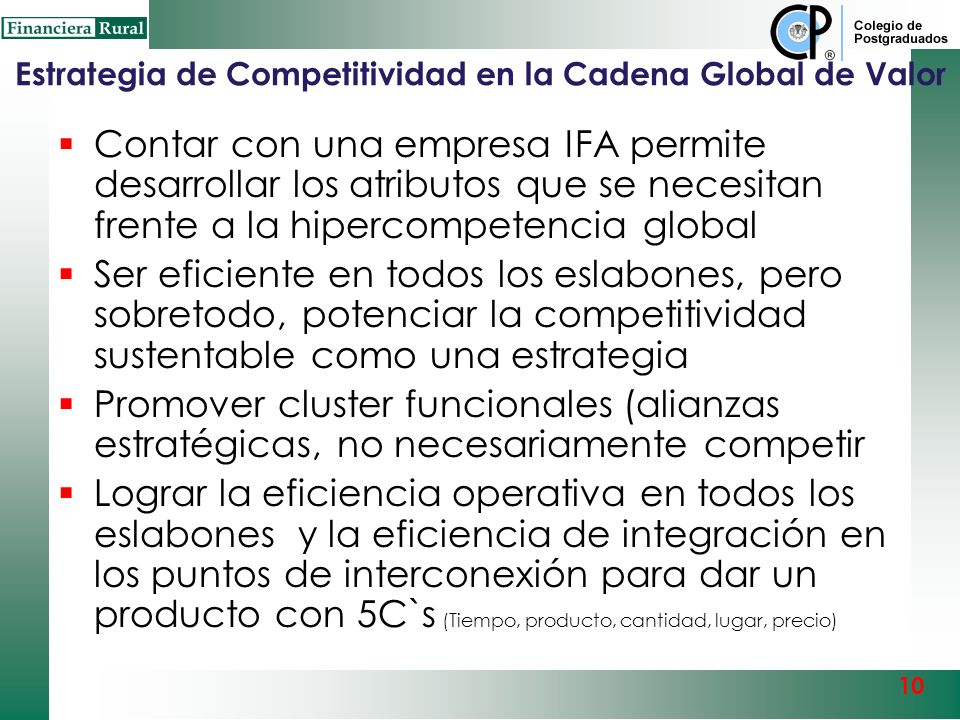 Estrategia de Competitividad en la Cadena Global de Valor