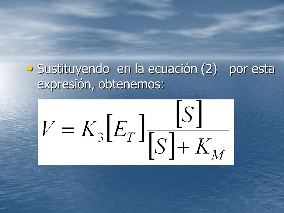 Sustituyendo en la ecuación (2) por esta expresión, obtenemos: