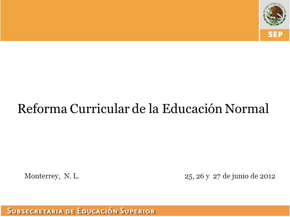 Reforma Curricular de la Educación Normal