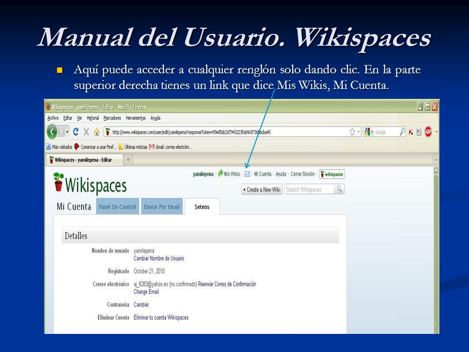 Manual del Usuario. Wikispaces