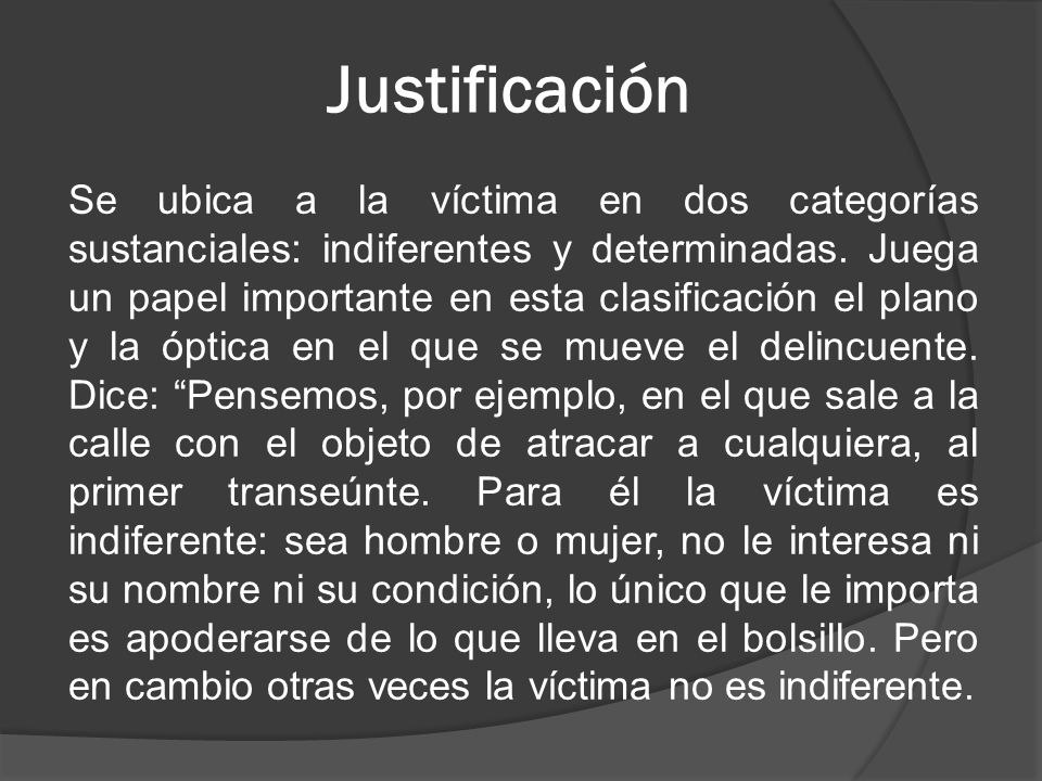 Justificación