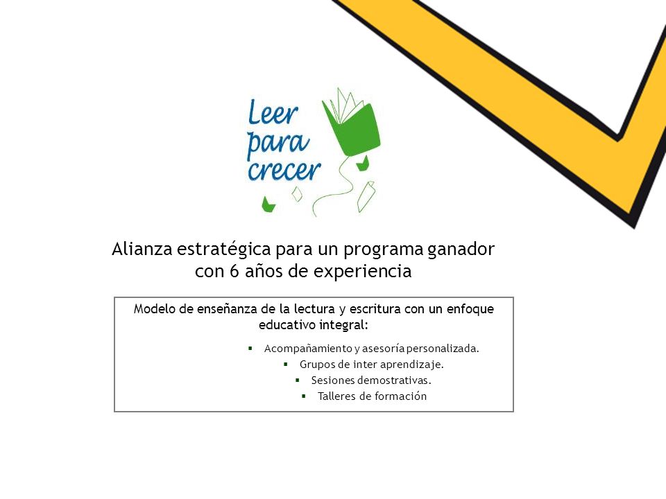 Alianza estratégica para un programa ganador con 6 años de experiencia
