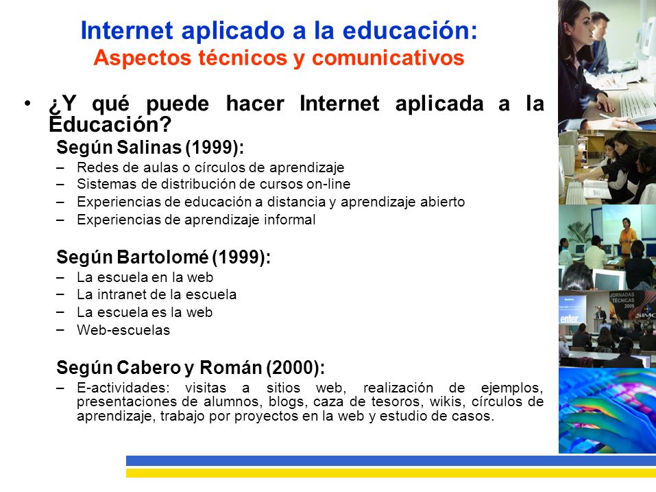 Internet aplicado a la educación: Aspectos técnicos y comunicativos •
