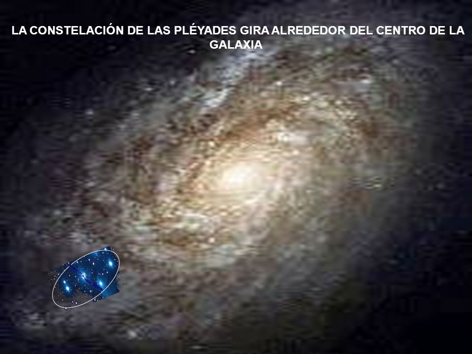 GIRO DE LAS PLÉYADES LA CONSTELACIÓN DE LAS PLÉYADES GIRA ALREDEDOR DEL CENTRO DE LA GALAXIA