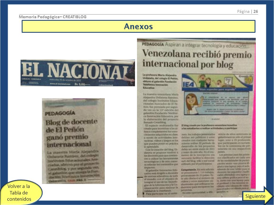 Anexos Volver a la Tabla de contenidos Siguiente Página | 26
