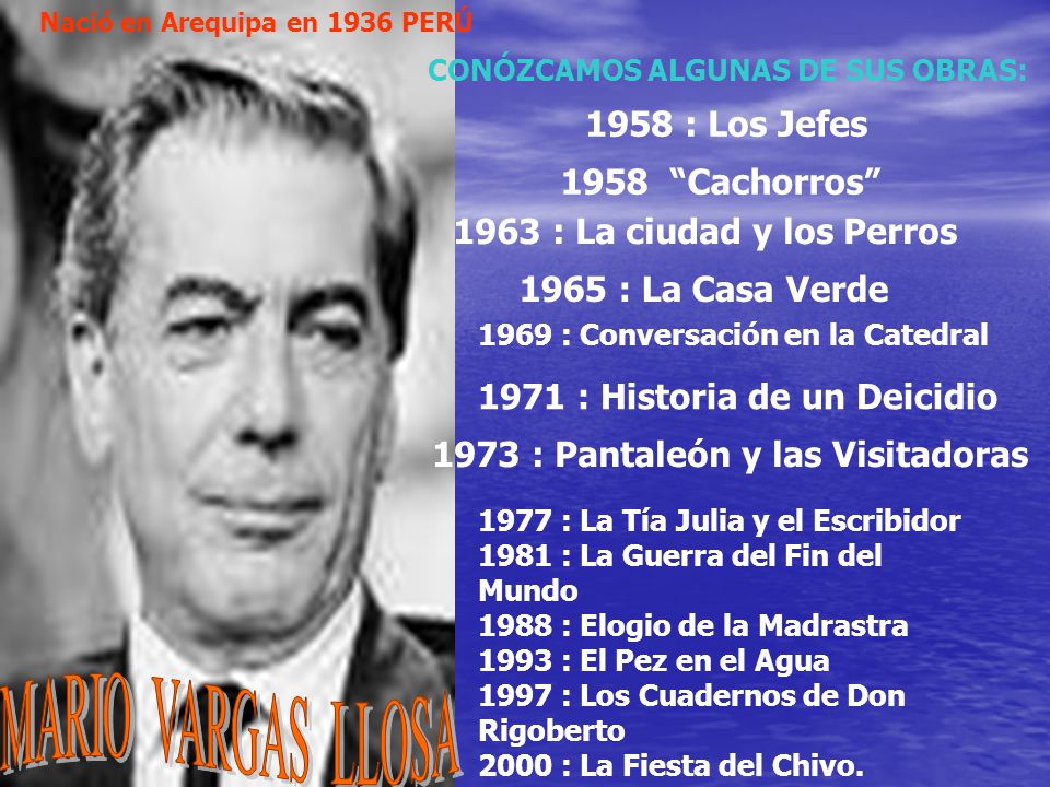MARIO VARGAS LLOSA 1958 : Los Jefes 1958 Cachorros
