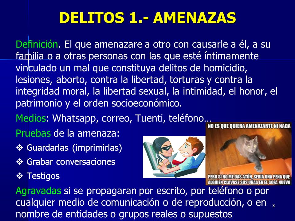 DELITOS 1.- AMENAZAS