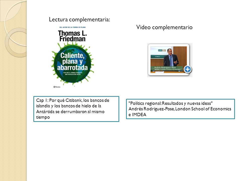 Lectura complementaria: Video complementario