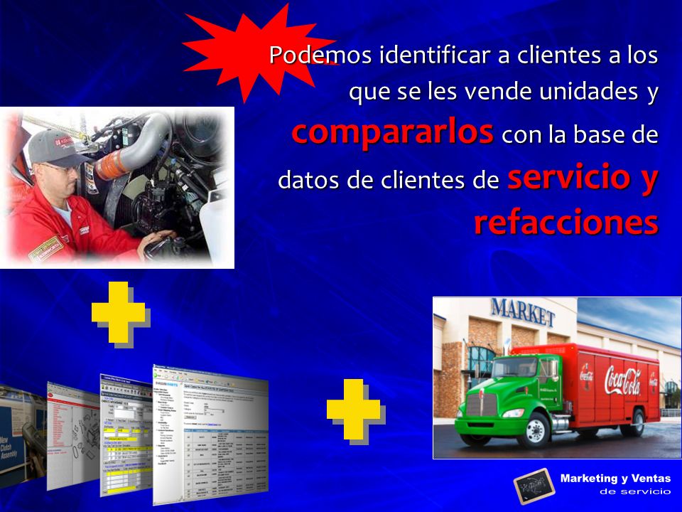 Podemos identificar a clientes a los que se les vende unidades y compararlos con la base de datos de clientes de servicio y refacciones
