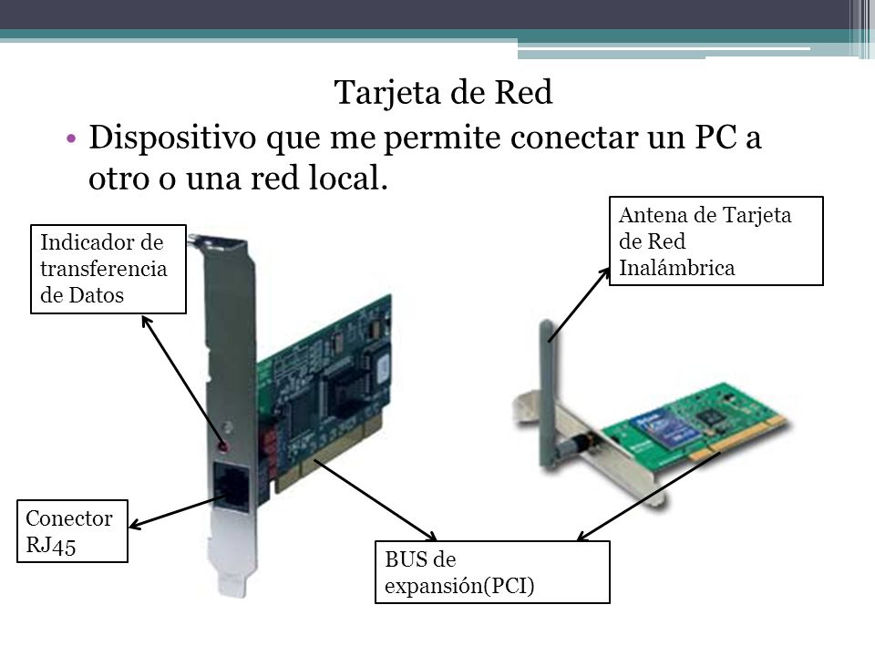 Dispositivo que me permite conectar un PC a otro o una red local.