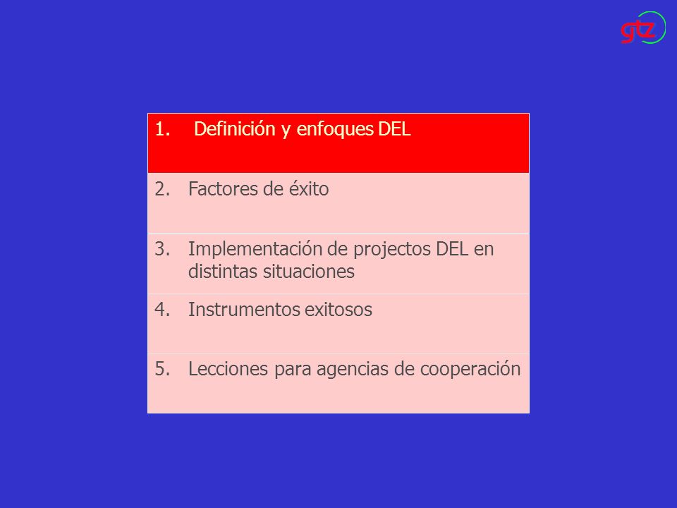 Definición y enfoques DEL