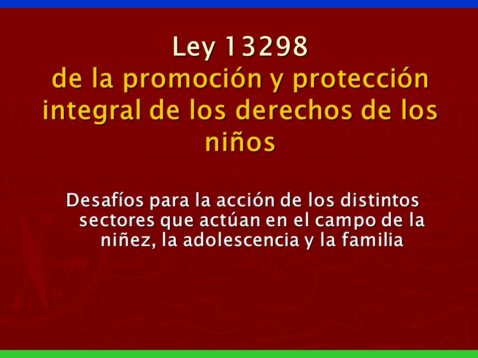 Ley de la promoción y protección integral de los derechos de los niños