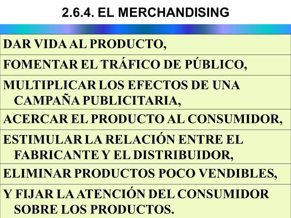 EL MERCHANDISING DAR VIDA AL PRODUCTO, FOMENTAR EL TRÁFICO DE PÚBLICO, MULTIPLICAR LOS EFECTOS DE UNA CAMPAÑA PUBLICITARIA,