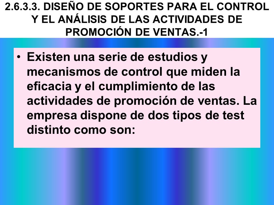 DISEÑO DE SOPORTES PARA EL CONTROL Y EL ANÁLISIS DE LAS ACTIVIDADES DE PROMOCIÓN DE VENTAS.-1