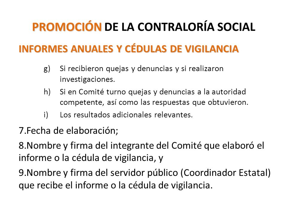 PROMOCIÓN DE LA CONTRALORÍA SOCIAL