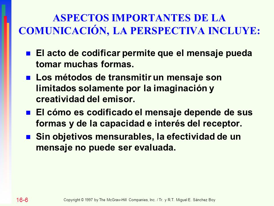 ASPECTOS IMPORTANTES DE LA COMUNICACIÓN, LA PERSPECTIVA INCLUYE: