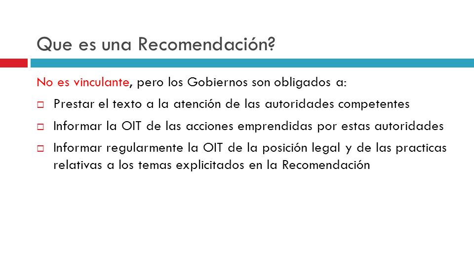 Que es una Recomendación