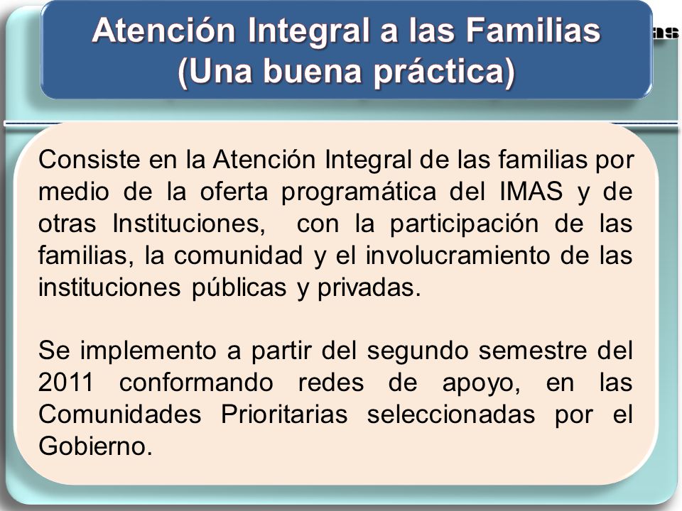 Atención Integral a las Familias (Una buena práctica)