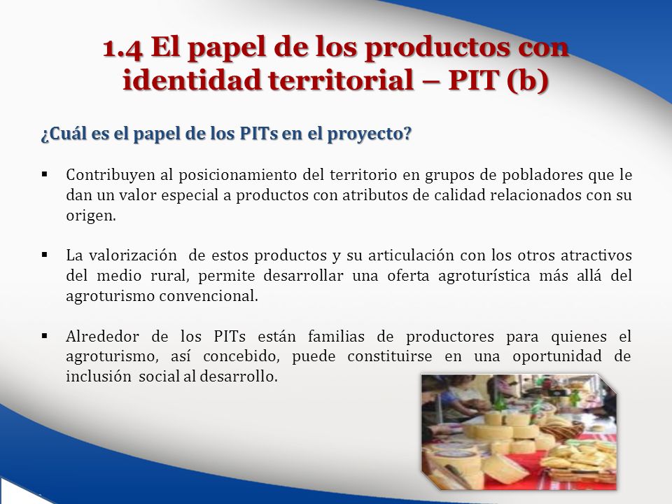 1.4 El papel de los productos con identidad territorial – PIT (b)