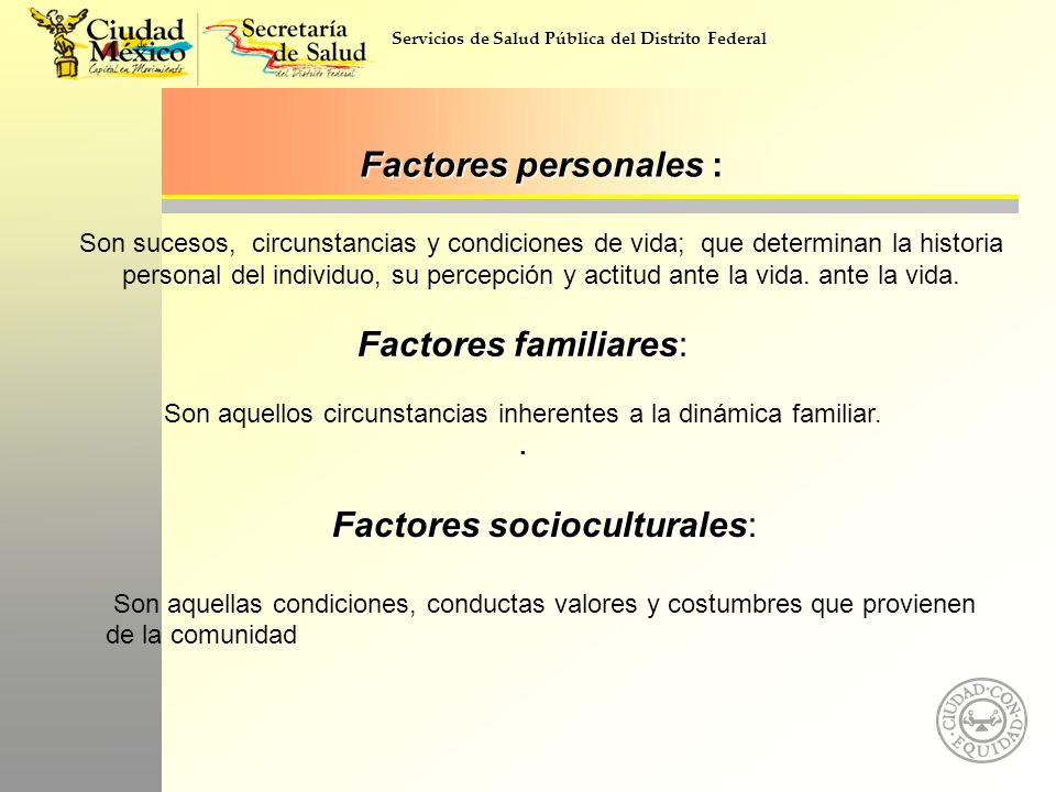 Factores socioculturales: