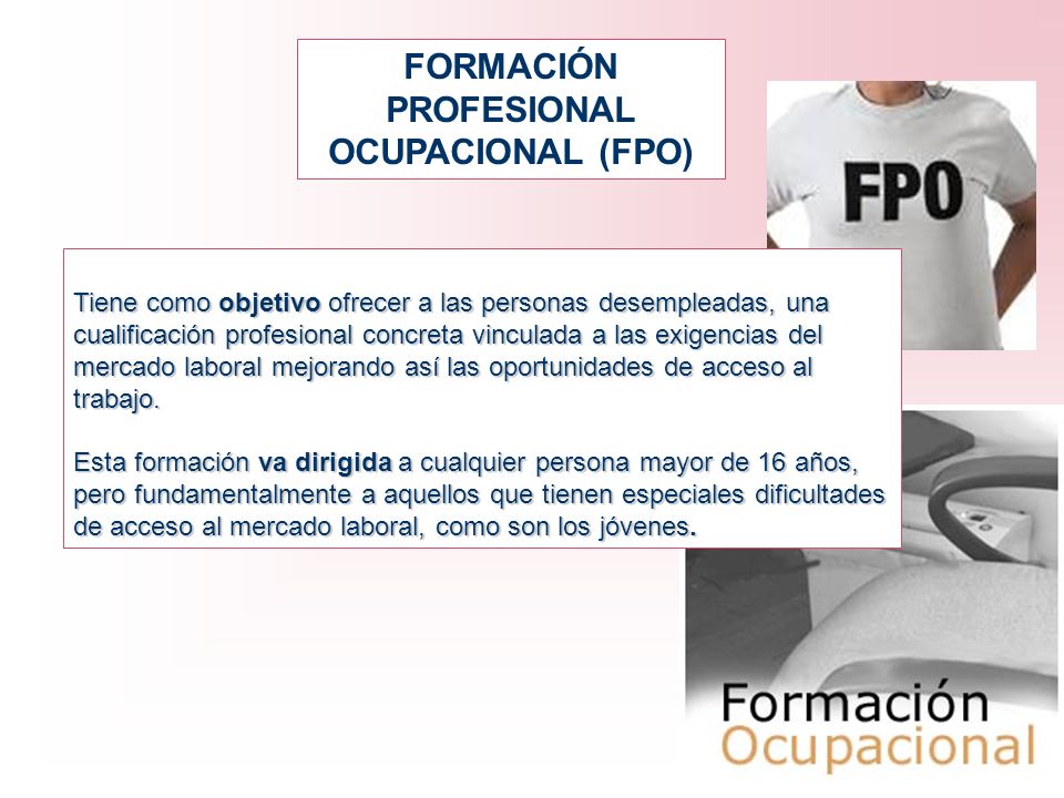 FORMACIÓN PROFESIONAL OCUPACIONAL (FPO)
