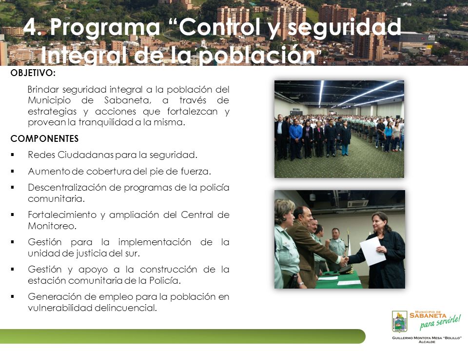 4. Programa Control y seguridad Integral de la población .