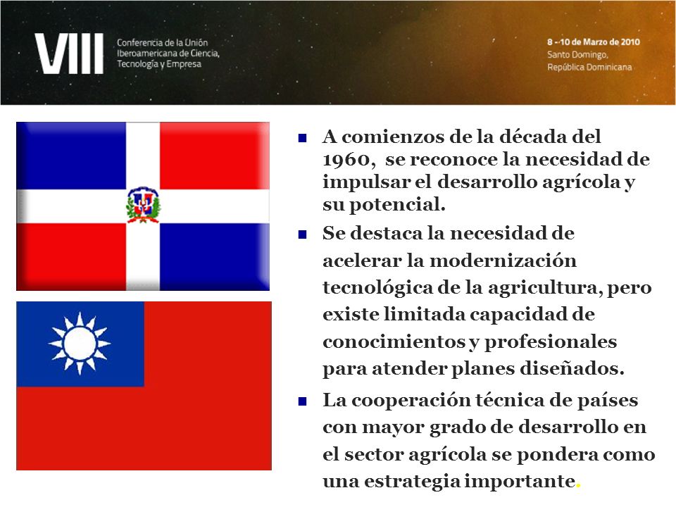 A comienzos de la década del 1960, se reconoce la necesidad de impulsar el desarrollo agrícola y su potencial.