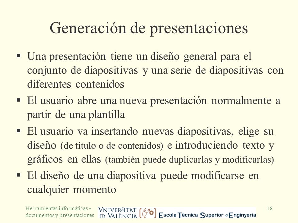 Generación de presentaciones
