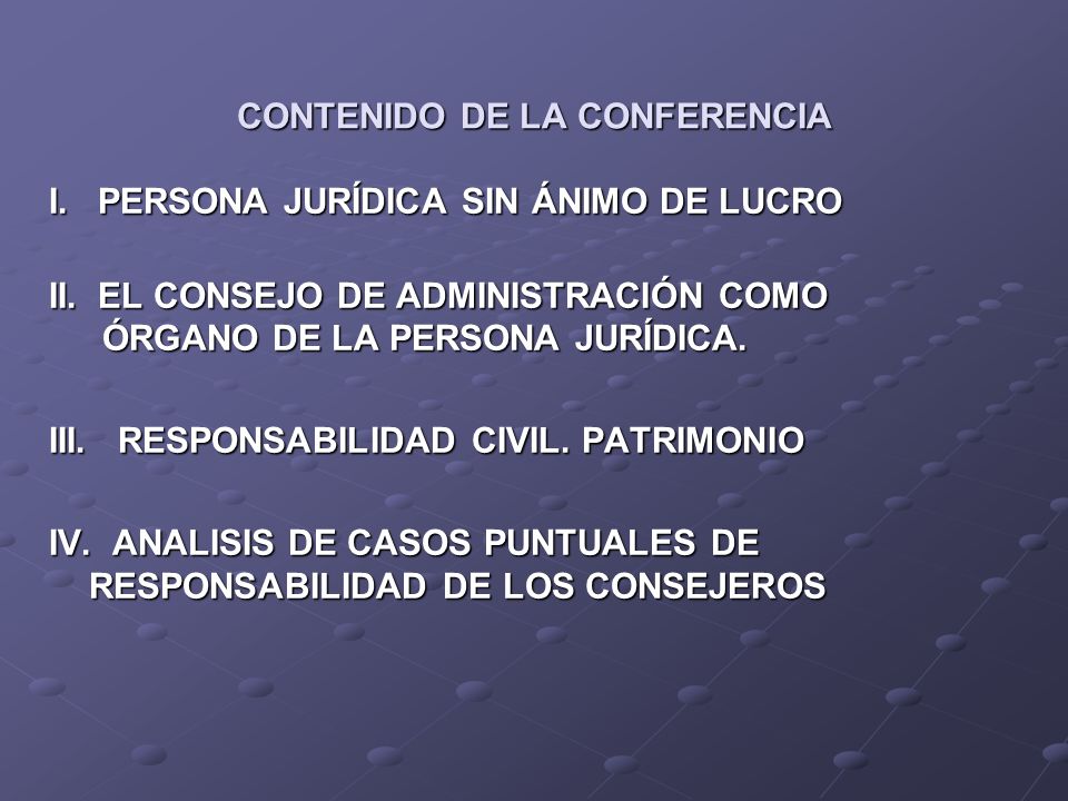 CONTENIDO DE LA CONFERENCIA