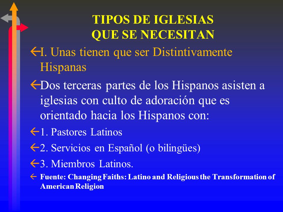 TIPOS DE IGLESIAS QUE SE NECESITAN