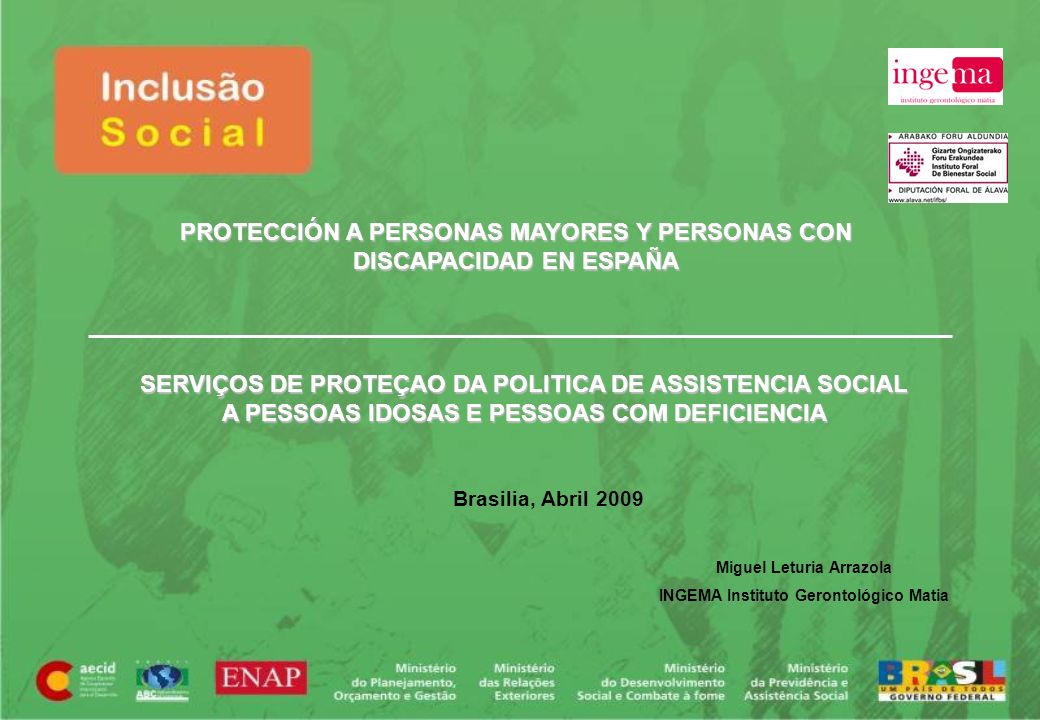 PROTECCIÓN A PERSONAS MAYORES Y PERSONAS CON DISCAPACIDAD EN ESPAÑA