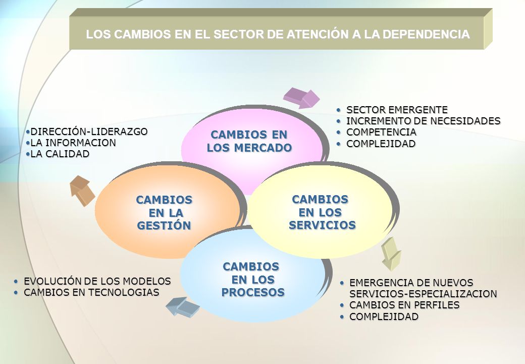 LOS CAMBIOS EN EL SECTOR DE ATENCIÓN A LA DEPENDENCIA