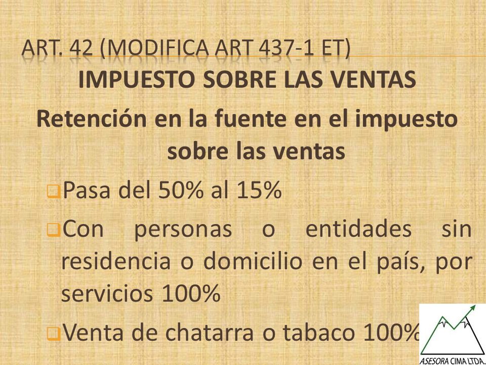 Retención en la fuente en el impuesto sobre las ventas