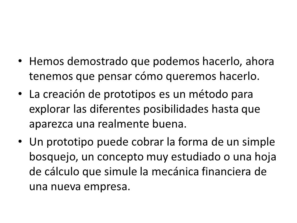 Hemos demostrado que podemos hacerlo, ahora tenemos que pensar cómo queremos hacerlo.