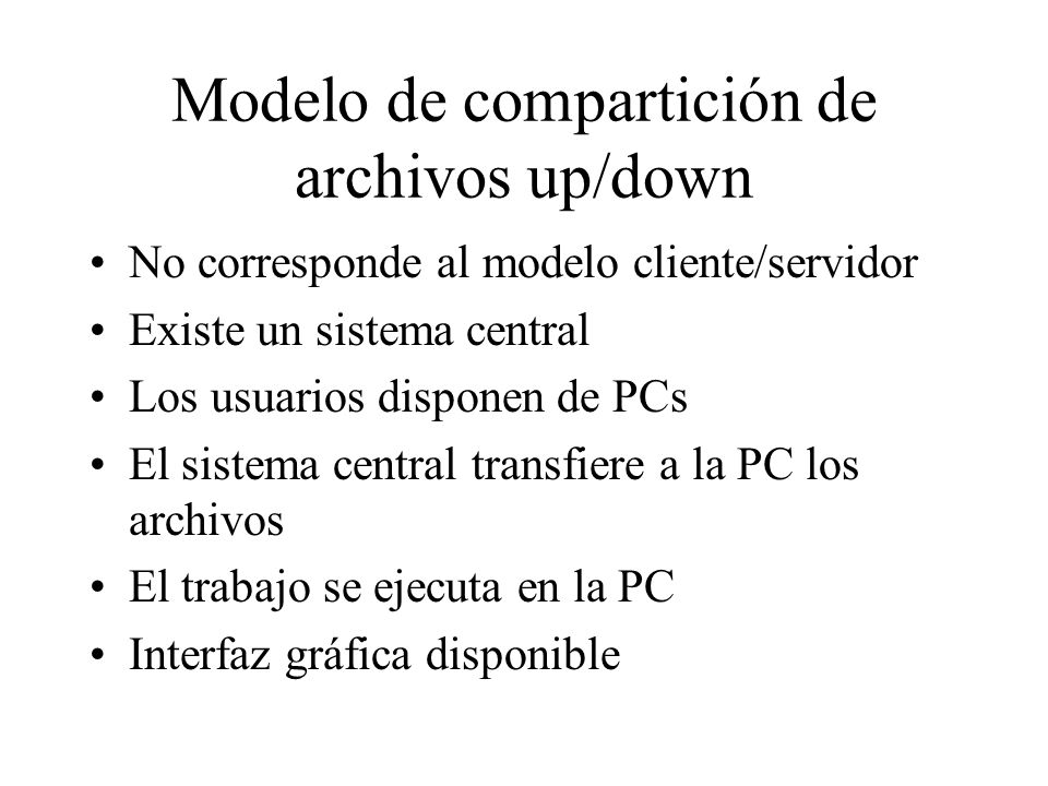 Modelo de compartición de archivos up/down
