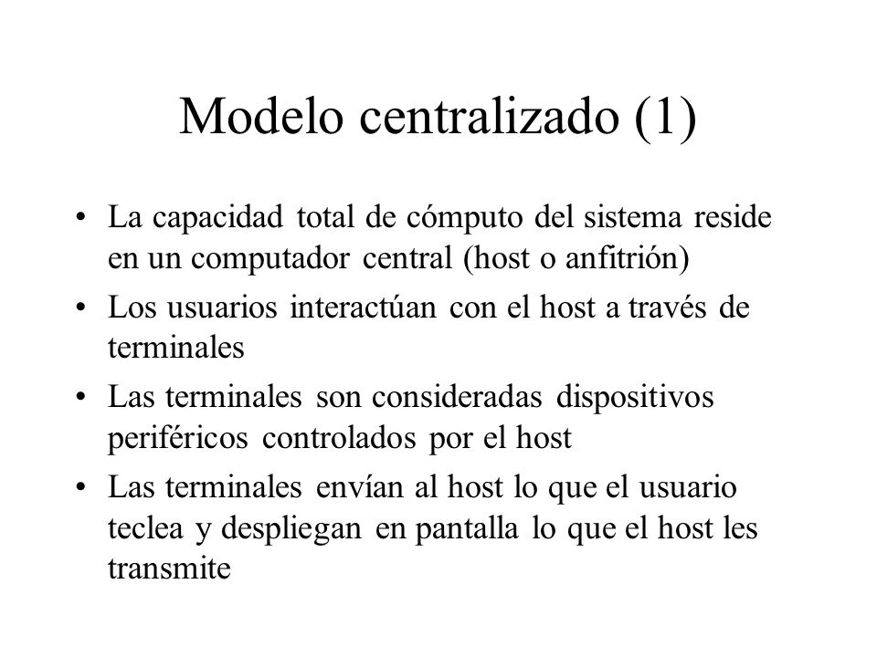 Modelo centralizado (1)