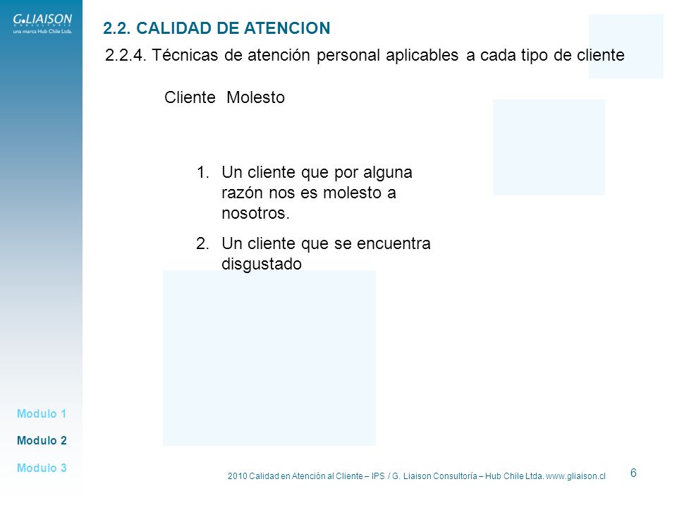Técnicas de atención personal aplicables a cada tipo de cliente