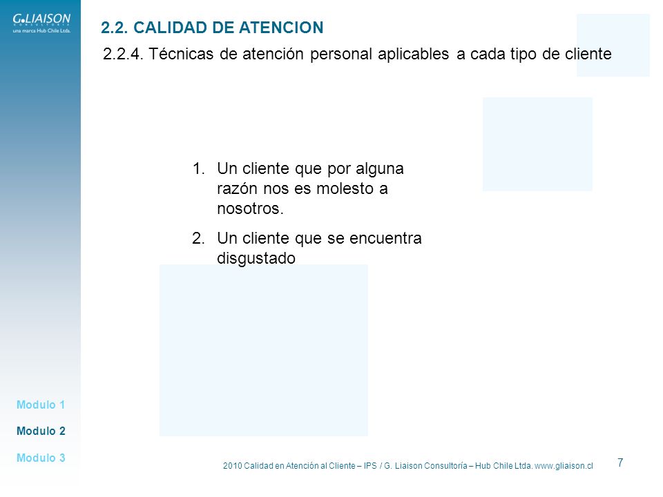 Técnicas de atención personal aplicables a cada tipo de cliente