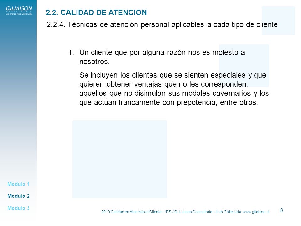 Técnicas de atención personal aplicables a cada tipo de cliente