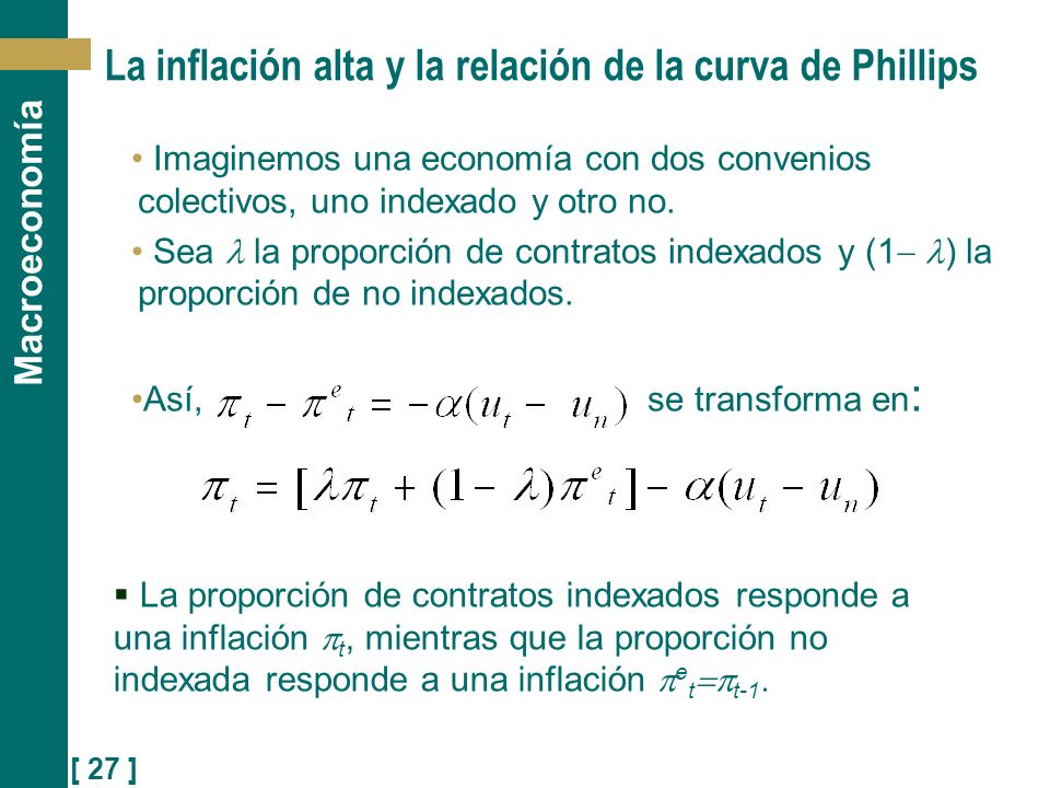 La inflación alta y la relación de la curva de Phillips