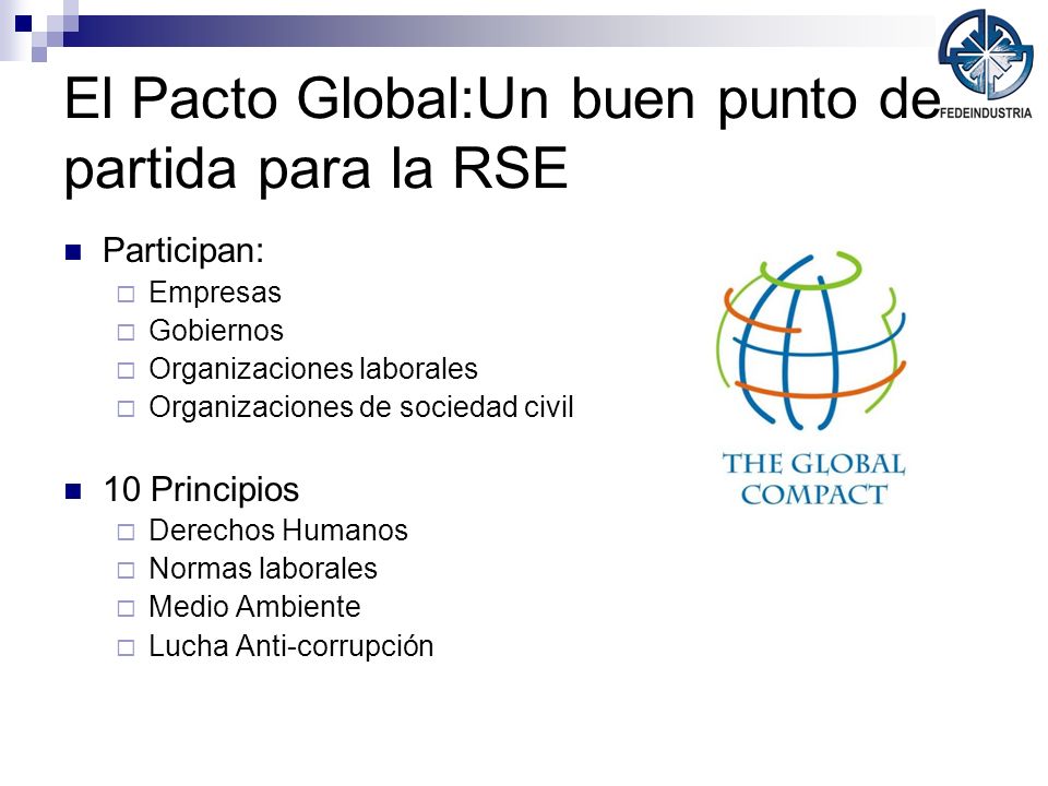 El Pacto Global:Un buen punto de partida para la RSE