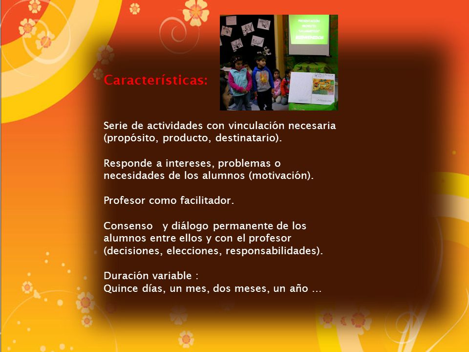 Características: Serie de actividades con vinculación necesaria (propósito, producto, destinatario).