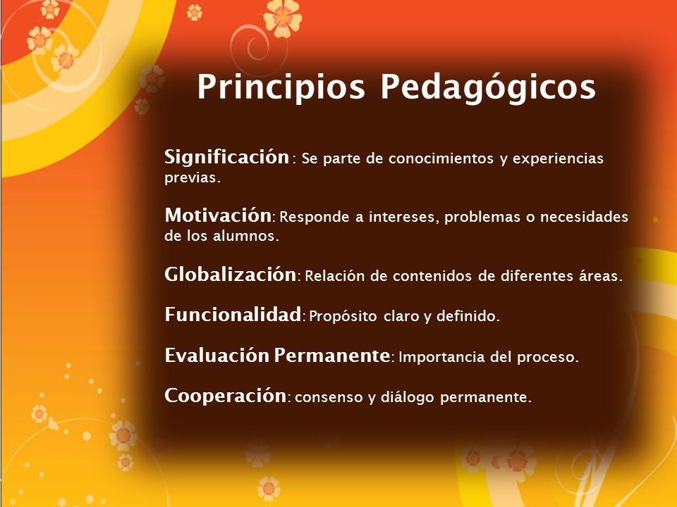Principios Pedagógicos