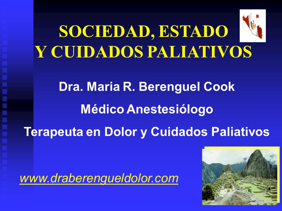 Dra. Maria R. Berenguel Cook Terapeuta en Dolor y Cuidados Paliativos
