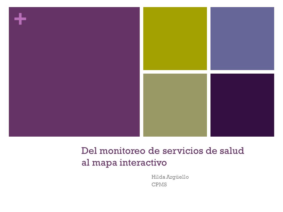 Del monitoreo de servicios de salud al mapa interactivo