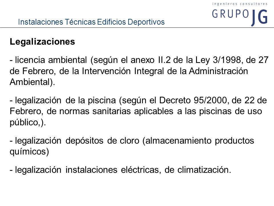 - legalización depósitos de cloro (almacenamiento productos químicos)